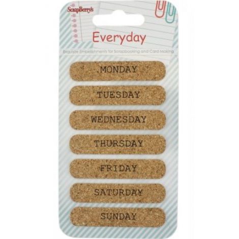 Naklejki korkowe ScrapBerry's Every Day 3, 7szt
